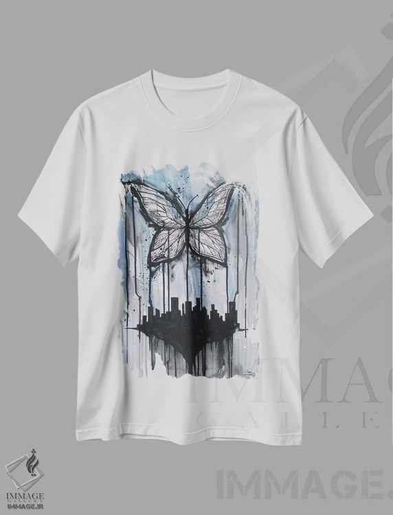 تیشرت طرح دار شهر پروانه ای، دکوراسیون جایگزین اثر آدام مایکلز | immage.ir