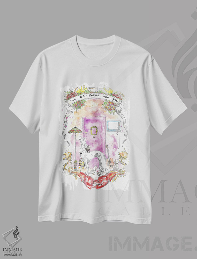 تیشرت طرح دار دوستان: همراهت خواهم بود، دست نقاشی و طراحی دستی اثر آدام مایکلز | immage.ir