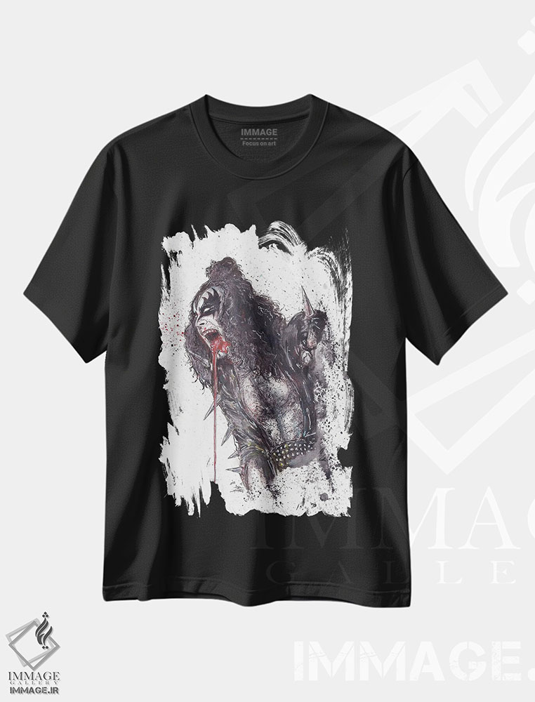 تیشرت طرح دار بوسه، دکوراسیون جایگزین اثر آدام مایکلز | فروشگاه ایماژ