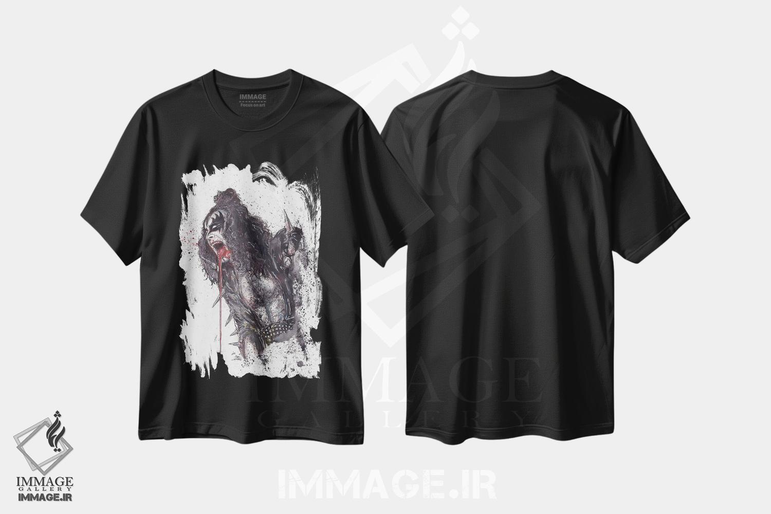 تیشرت طرح دار بوسه، دکوراسیون جایگزین اثر آدام مایکلز | فروشگاه ایماژ