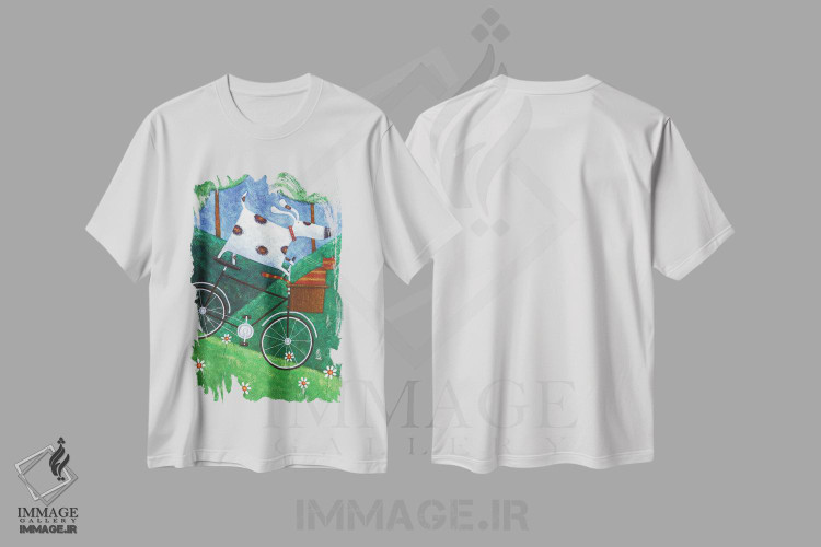 تیشرت طرح دار دوچرخه سواری دوک، تزئینی اثر پیتر آدرلی | immage.ir