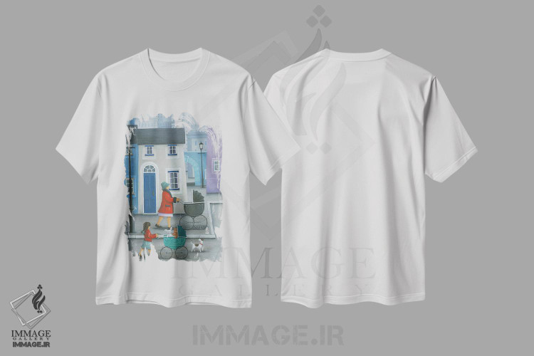 تیشرت طرح دار دختر همانند مادر، تزئینی اثر پیتر آدرلی | immage.ir