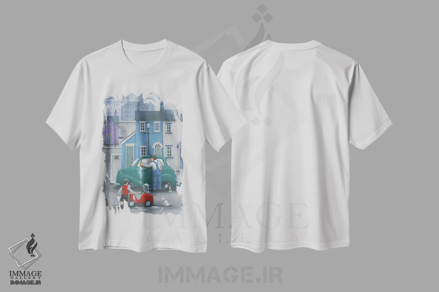 تیشرت طرح دار مثل پدر...، تزئینی اثر پیتر آدرلی | immage.ir