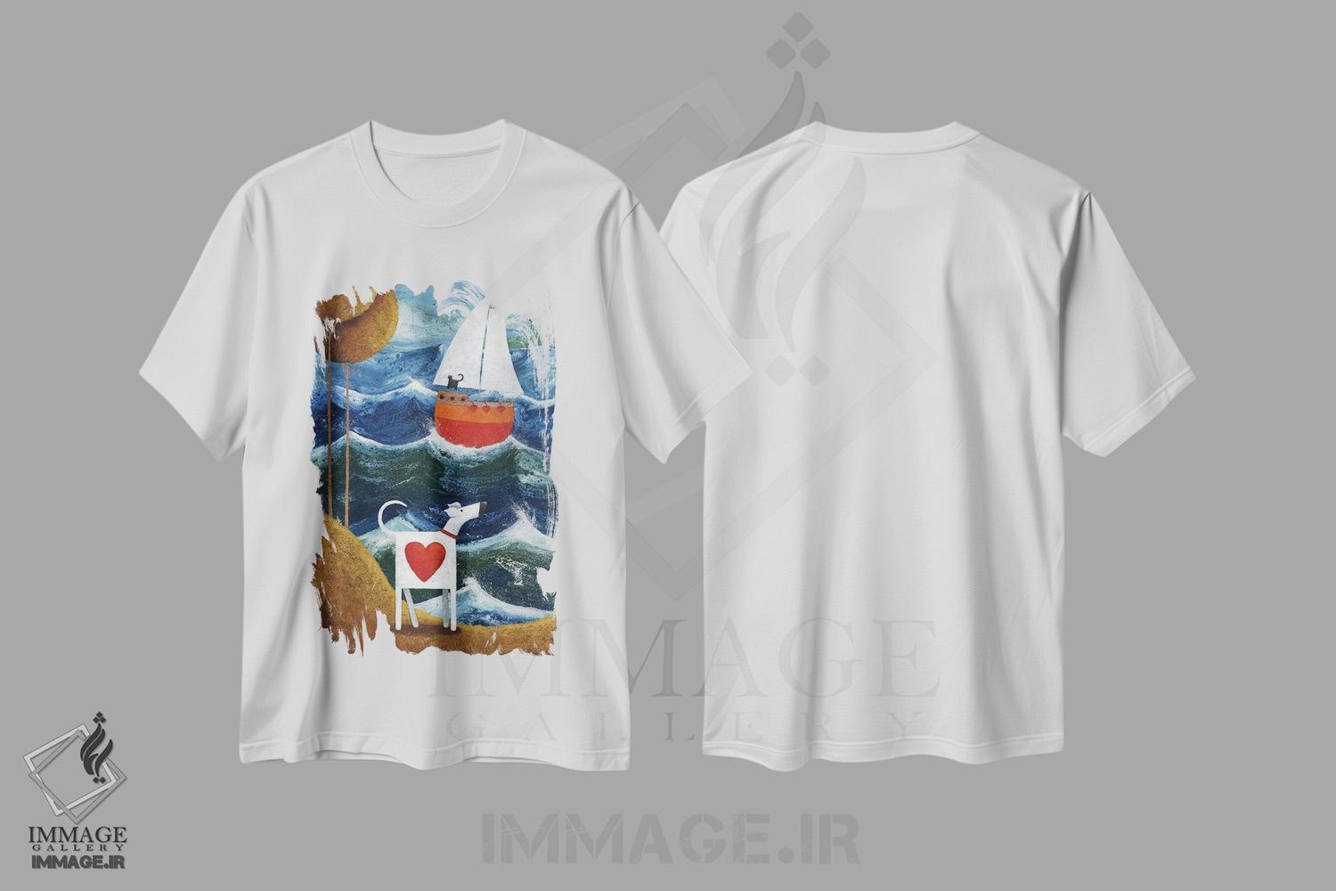 تیشرت طرح دار دوباره همدیگر را خواهیم دید، تزئینی اثر پیتر آدرلی | immage.ir