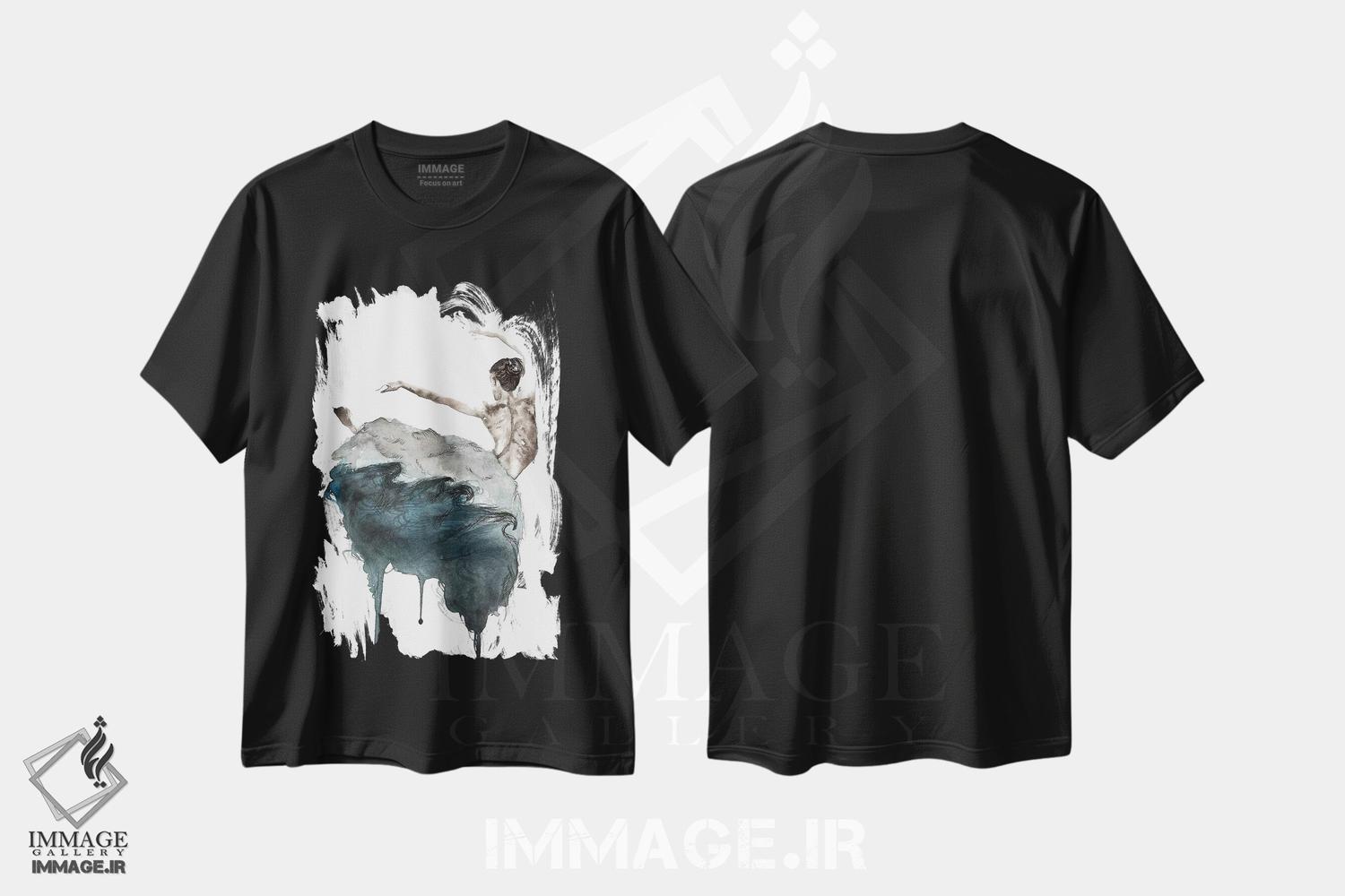 تیشرت طرح دار رقاص باله، مدیوم اثر اندآ دیزاین | فروشگاه ایماژ