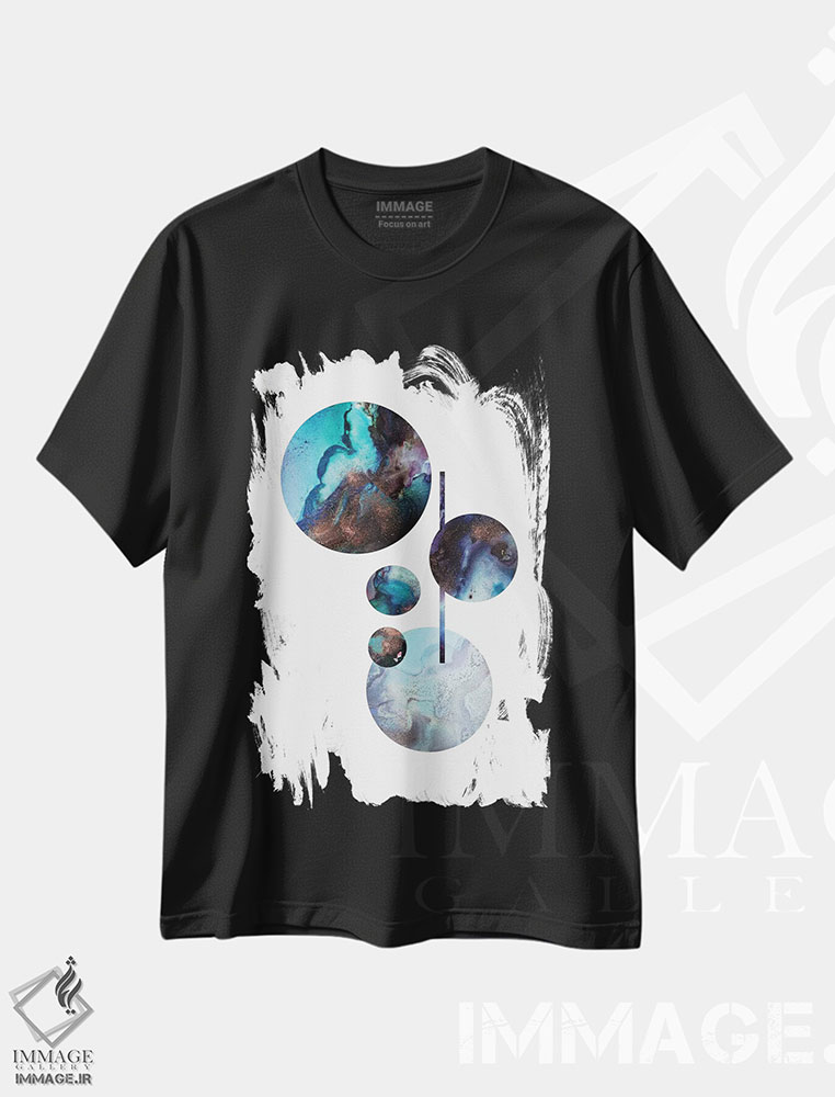 تیشرت طرح دار رشید اثر اندآ دیزاین | فروشگاه ایماژ