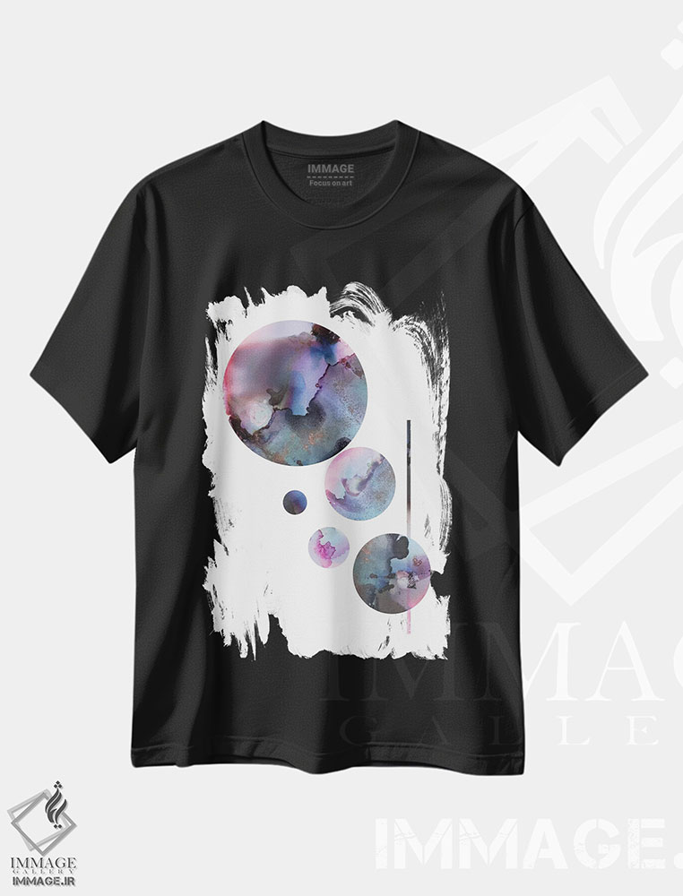 تیشرت طرح دار طلوع آفتاب اثر اندآ دیزاین | فروشگاه ایماژ