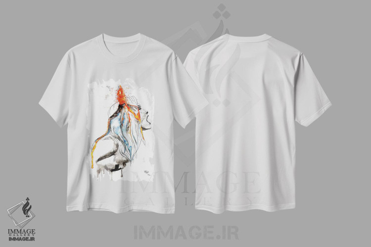 تیشرت طرح دار آتشفشان، مدیوم اثر اندآ دیزاین | immage.ir