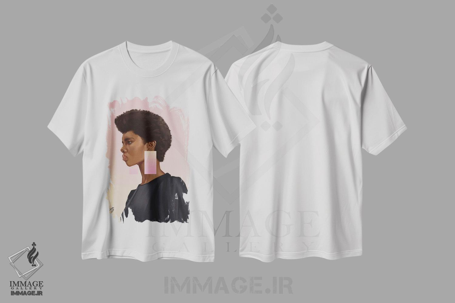 تیشرت طرح دار هلویی، هنر آمریکایی آفریقایی تبار اثر آدکونله آدلاکه | immage.ir