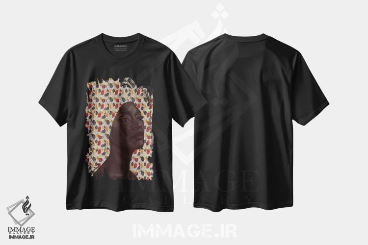 تیشرت طرح دار ظرافت، هنر آمریکایی آفریقایی تبار اثر آدکونله آدلاکه | فروشگاه ایماژ
