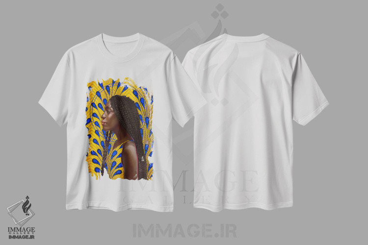 تیشرت طرح دار نمای نیم رخ، هنر آمریکایی آفریقایی تبار اثر آدکونله آدلاکه | immage.ir