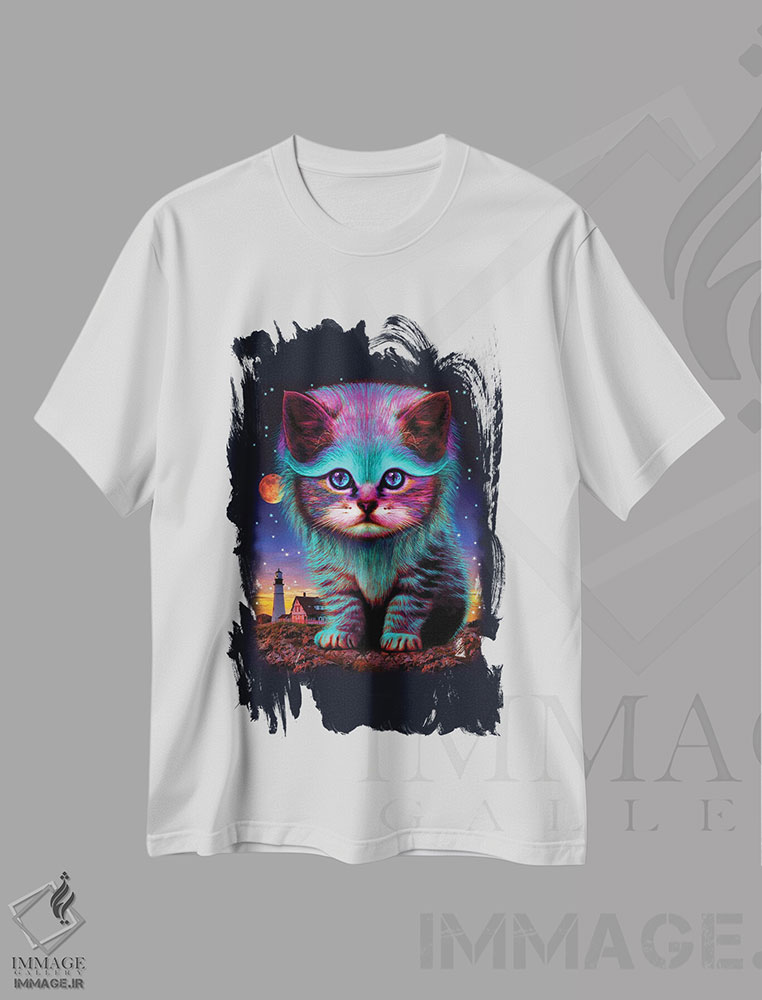 تیشرت طرح دار منتظر ماهی خودم، تزئینی اثر آدام لاولس | immage.ir