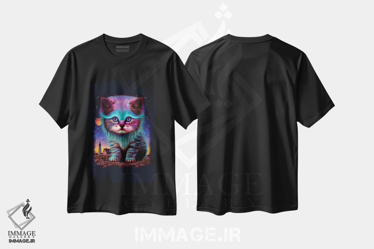 تیشرت طرح دار منتظر ماهی خودم، تزئینی اثر آدام لاولس | فروشگاه ایماژ