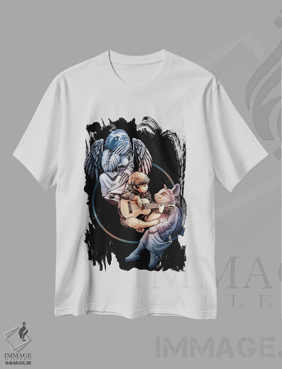 تیشرت طرح دار دوستان خیالی، تزئینی اثر آدام لاولس | immage.ir