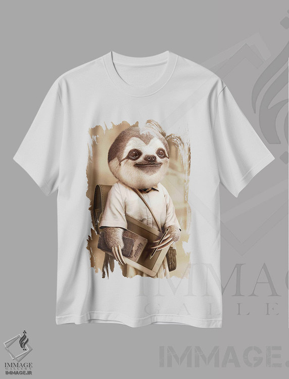 تیشرت طرح دار تنبل به مدرسه می رود، تزئینی اثر آدام لاولس | immage.ir