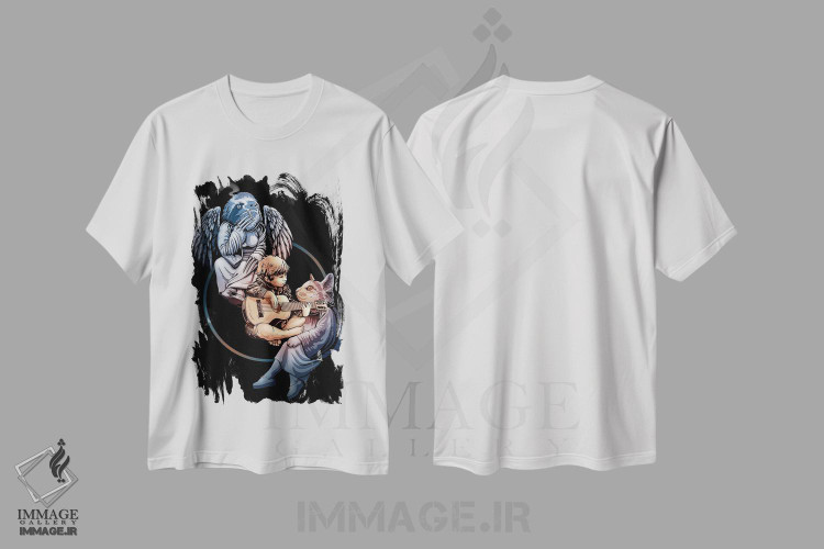 تیشرت طرح دار دوستان خیالی، تزئینی اثر آدام لاولس | immage.ir