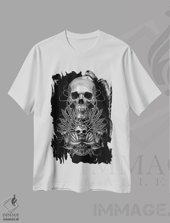 تیشرت طرح دار جانور، هنر تزئینی سیاه و سفید اثر آدام لاولس | immage.ir