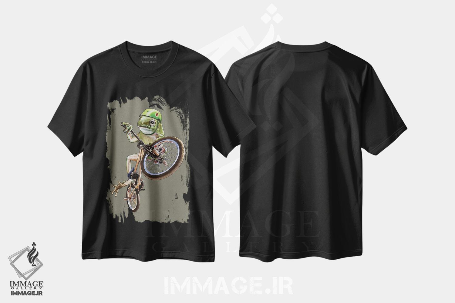 تیشرت طرح دار قورباغه BMX، تزئینی اثر آدام لاولس | فروشگاه ایماژ