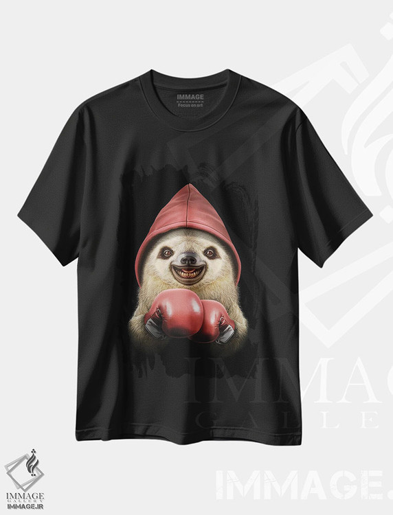 تیشرت طرح دار تنبل بوکسور، تزئینی اثر آدام لاولس | فروشگاه ایماژ