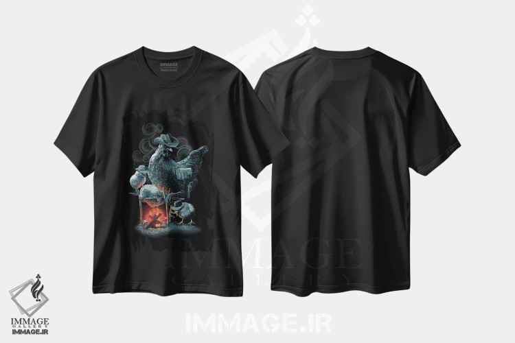 تیشرت طرح دار آدم خوار، هنر دیجیتال اثر آدام لاولس | فروشگاه ایماژ