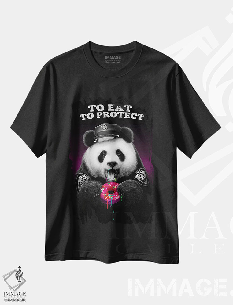 تیشرت طرح دار غذا خوردن برای محافظت، هنر دیجیتال اثر آدام لاولس | فروشگاه ایماژ