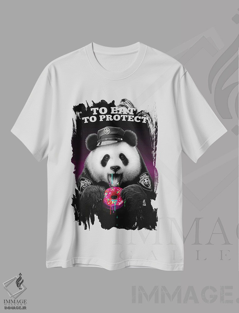 تیشرت طرح دار غذا خوردن برای محافظت، هنر دیجیتال اثر آدام لاولس | immage.ir