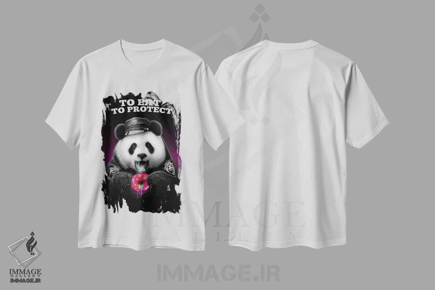 تیشرت طرح دار غذا خوردن برای محافظت، هنر دیجیتال اثر آدام لاولس | immage.ir