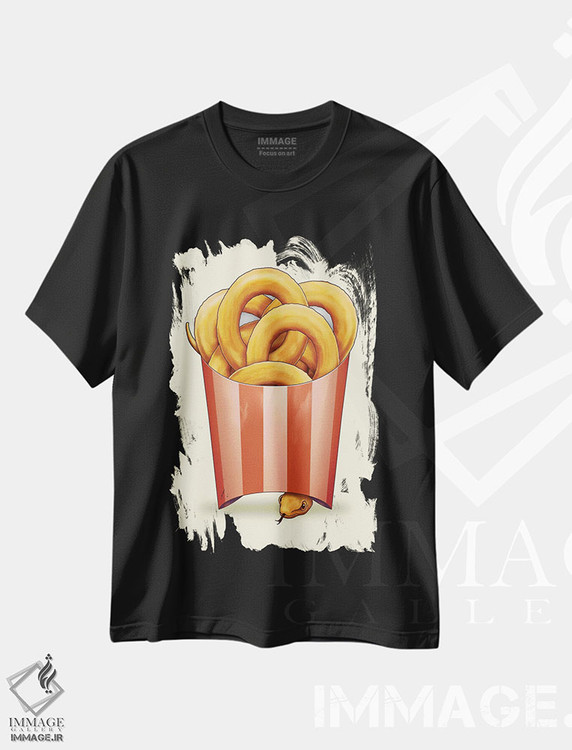 تیشرت طرح دار به دام انداختن، تزئینی اثر آدام لاولس | فروشگاه ایماژ