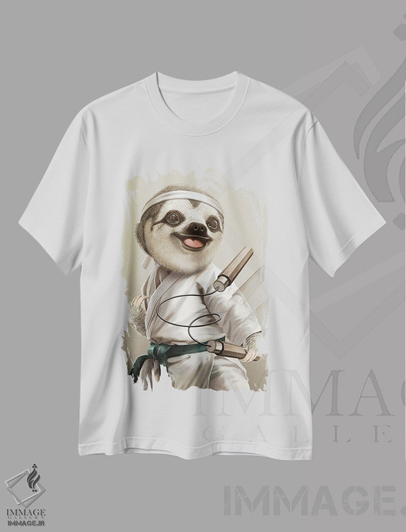 تیشرت طرح دار کُندروی کاراته کار، هنر دیجیتال اثر آدام لاولس | immage.ir