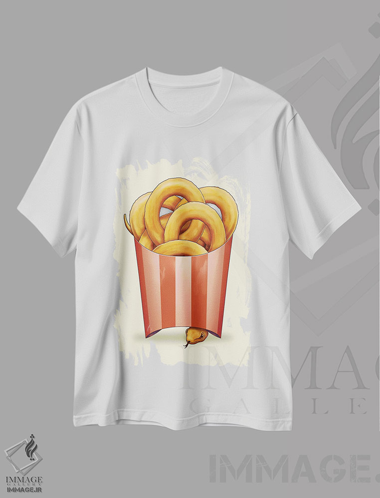 تیشرت طرح دار به دام انداختن، تزئینی اثر آدام لاولس | immage.ir