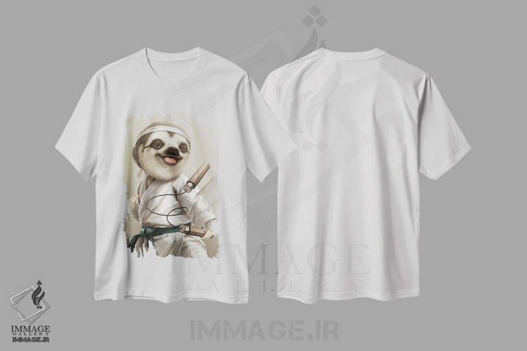 تیشرت طرح دار کُندروی کاراته کار، هنر دیجیتال اثر آدام لاولس | immage.ir