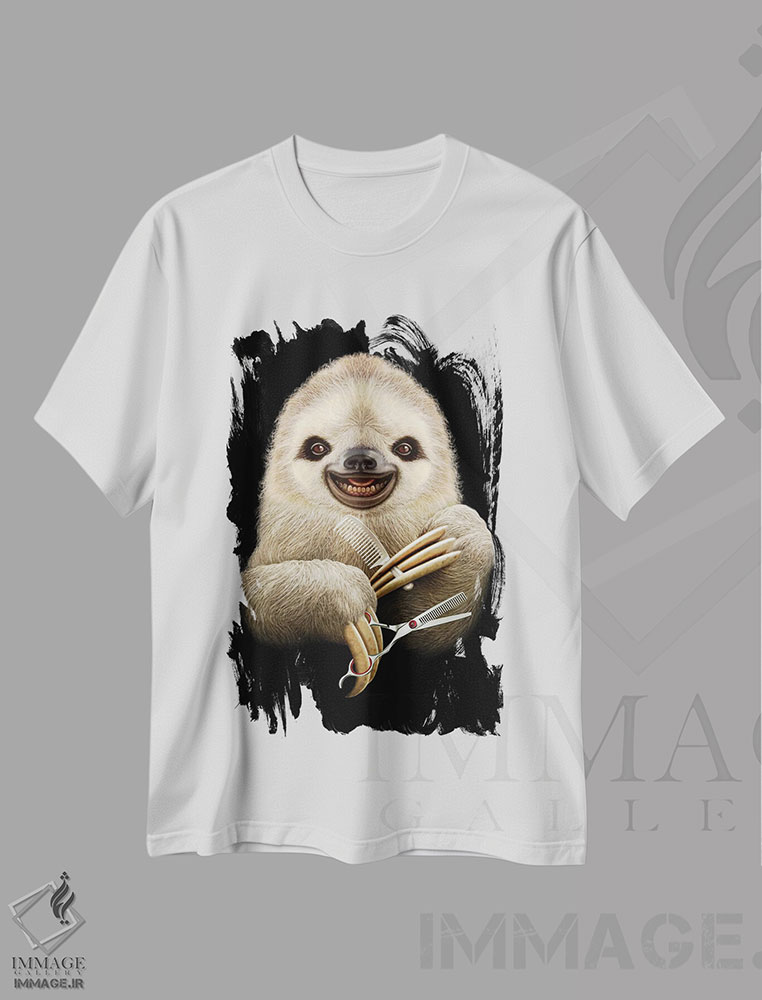 تیشرت طرح دار آرایشگر کُندرو، هنر دیجیتال اثر آدام لاولس | immage.ir