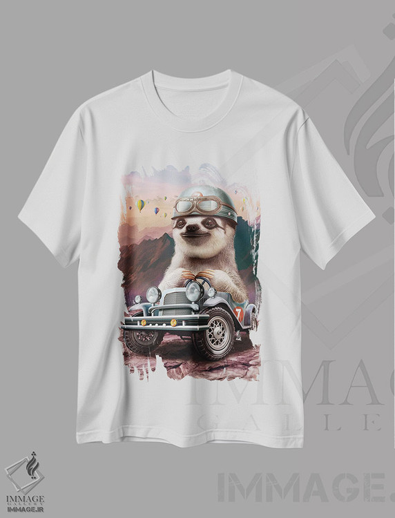 تیشرت طرح دار کُندرو در ماشین مسابقه، هنر دیجیتال اثر آدام لاولس | immage.ir