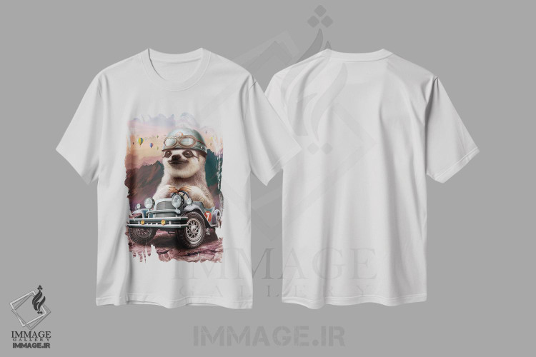 تیشرت طرح دار کُندرو در ماشین مسابقه، هنر دیجیتال اثر آدام لاولس | immage.ir