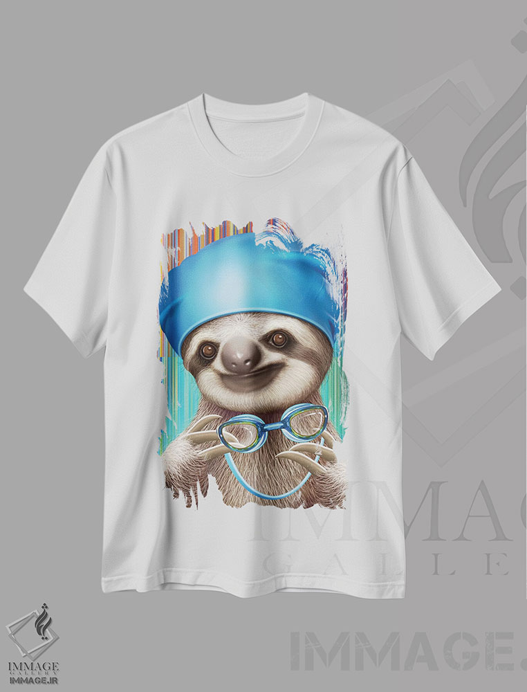 تیشرت طرح دار کُندرو با عینک شنا، هنر دیجیتال اثر آدام لاولس | immage.ir