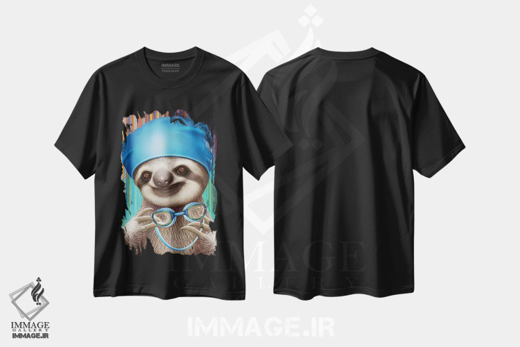 تیشرت طرح دار کُندرو با عینک شنا، هنر دیجیتال اثر آدام لاولس | فروشگاه ایماژ