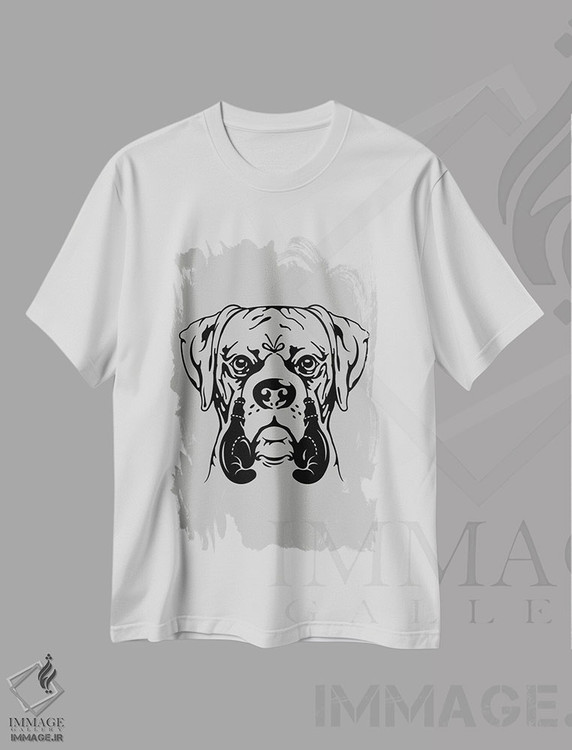 تیشرت طرح دار بوکسور جوان، هنر دیجیتال اثر آدام لاولس | immage.ir