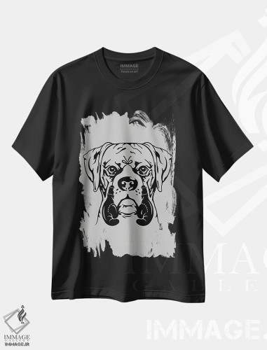 تیشرت طرح دار بوکسور جوان، هنر دیجیتال اثر آدام لاولس | فروشگاه ایماژ