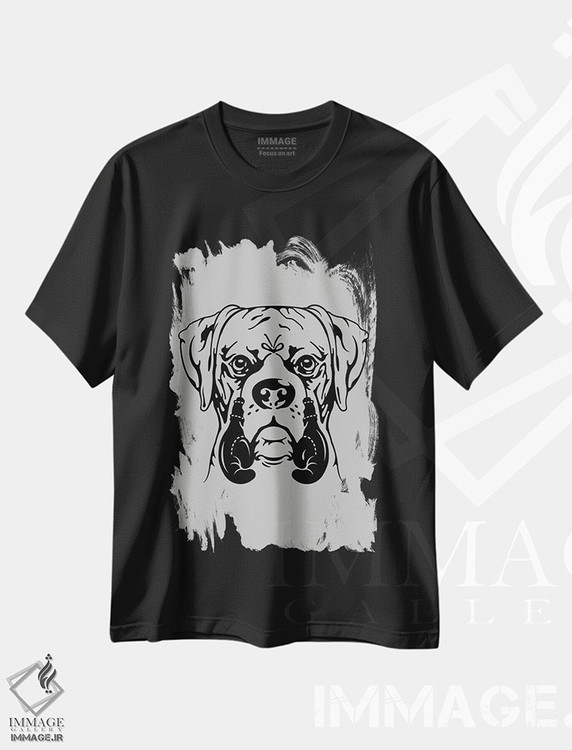 تیشرت طرح دار بوکسور جوان، هنر دیجیتال اثر آدام لاولس | فروشگاه ایماژ