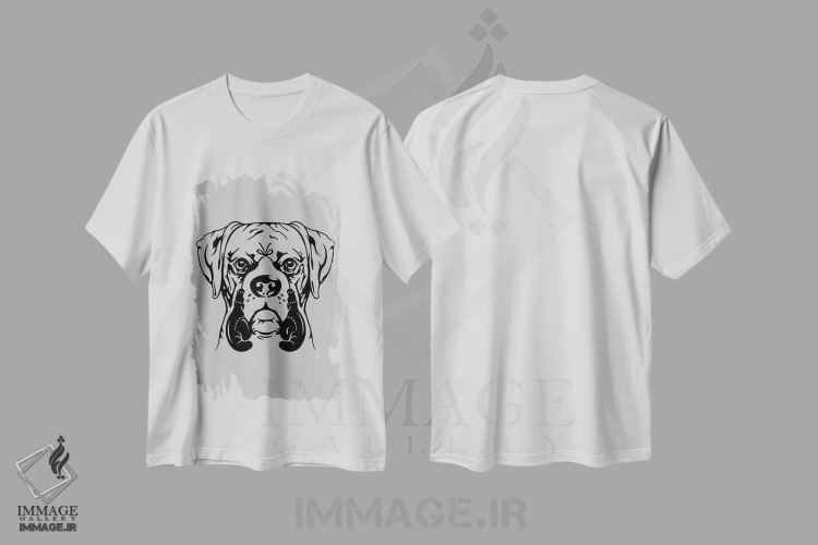 تیشرت طرح دار بوکسور جوان، هنر دیجیتال اثر آدام لاولس | immage.ir