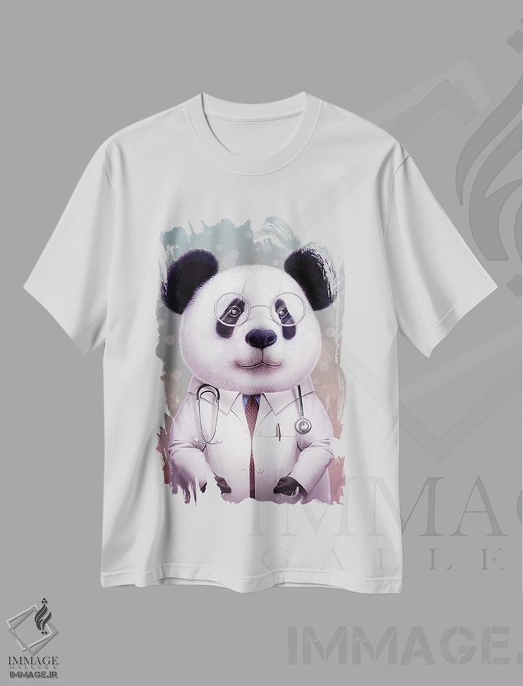 تیشرت طرح دار پاندای دکتر، تزئینی اثر آدام لاولس | immage.ir