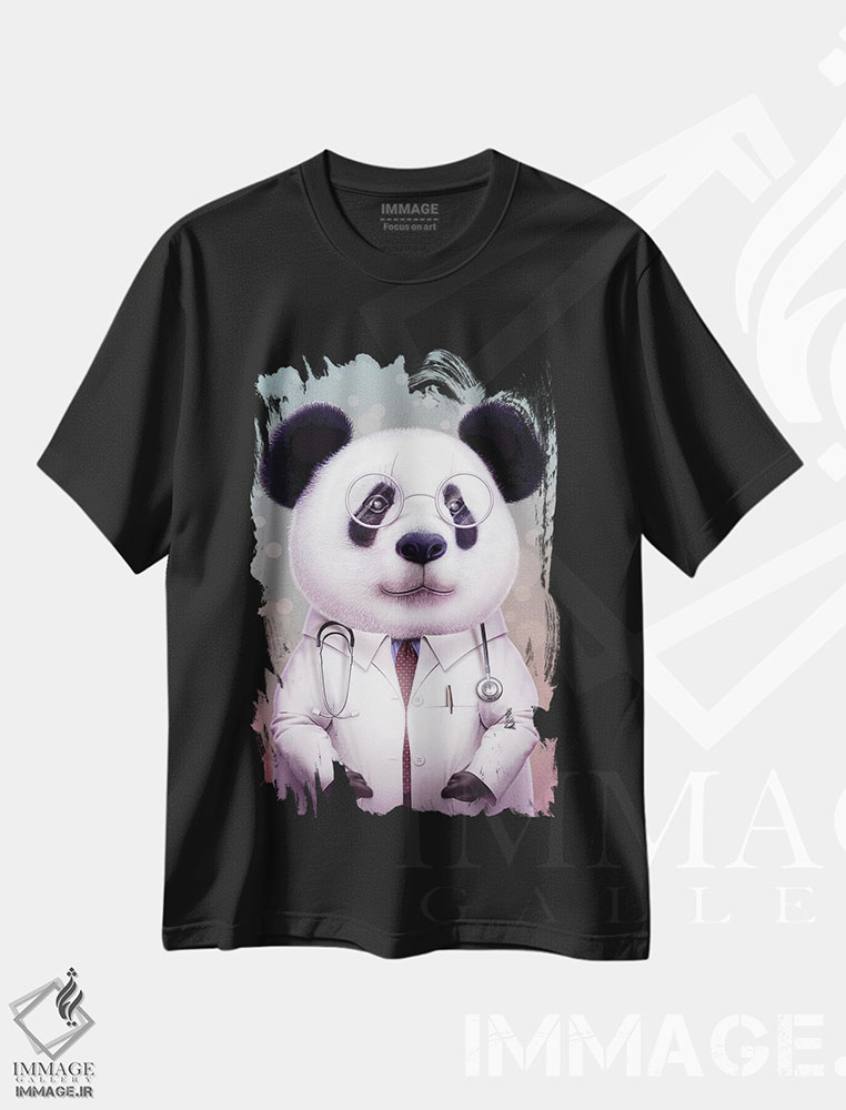 تیشرت طرح دار پاندای دکتر، تزئینی اثر آدام لاولس | فروشگاه ایماژ