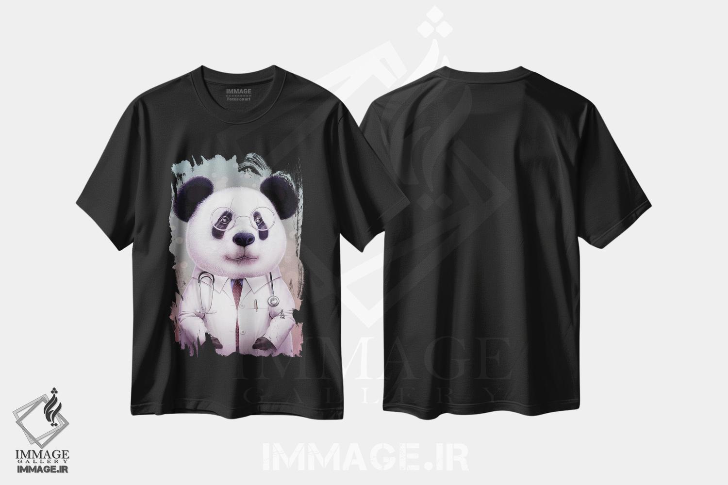 تیشرت طرح دار پاندای دکتر، تزئینی اثر آدام لاولس | فروشگاه ایماژ