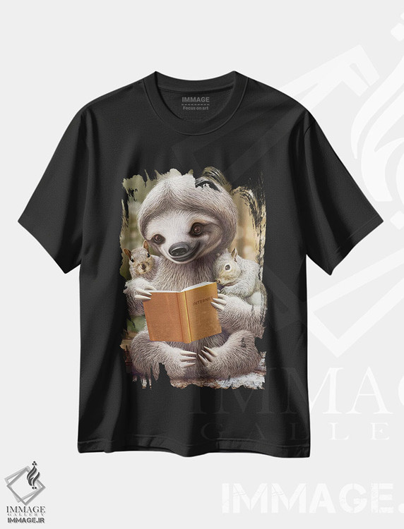 تیشرت طرح دار کُندرو در حال به اشتراک گذاشتن دانش، هنر دیجیتال اثر آدام لاولس | فروشگاه ایماژ