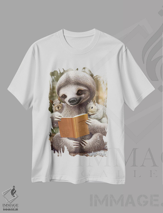 تیشرت طرح دار کُندرو در حال به اشتراک گذاشتن دانش، هنر دیجیتال اثر آدام لاولس | immage.ir
