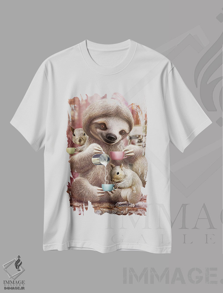 تیشرت طرح دار کُندروی باریستا، هنر دیجیتال اثر آدام لاولس | immage.ir