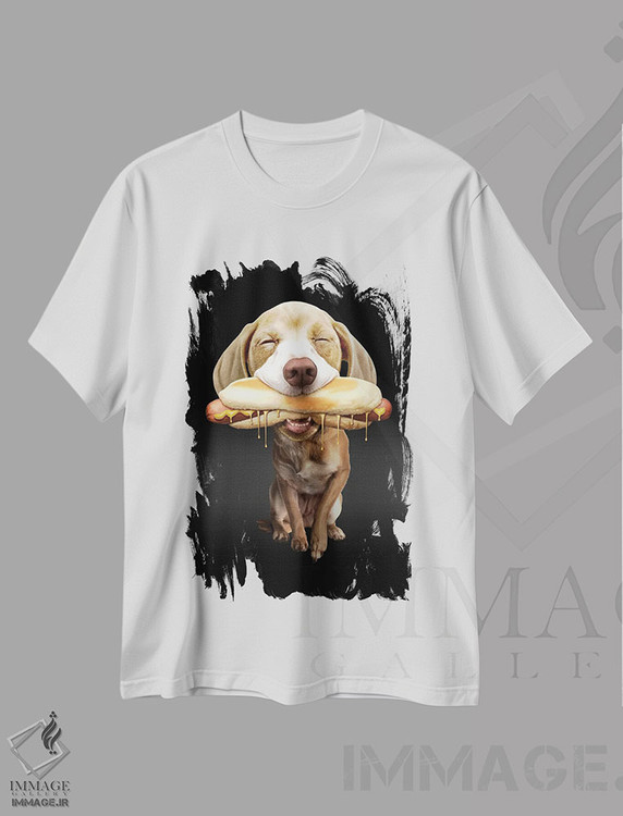 تیشرت طرح دار هات داگ، تزئینی اثر آدام لاولس | immage.ir