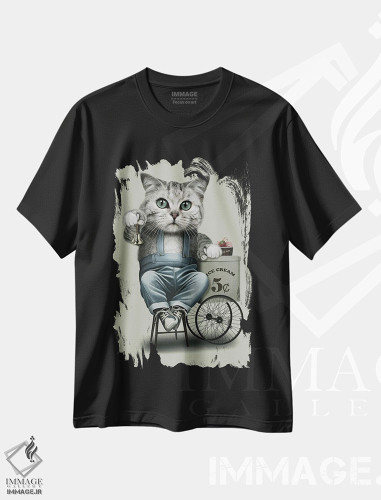 تیشرت طرح دار فروشنده بستنی، تزئینی اثر آدام لاولس | فروشگاه ایماژ