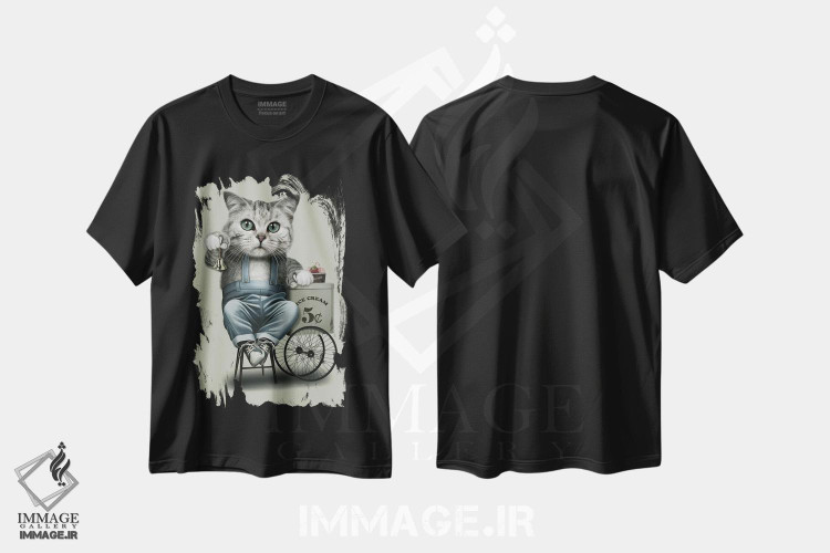 تیشرت طرح دار فروشنده بستنی، تزئینی اثر آدام لاولس | فروشگاه ایماژ