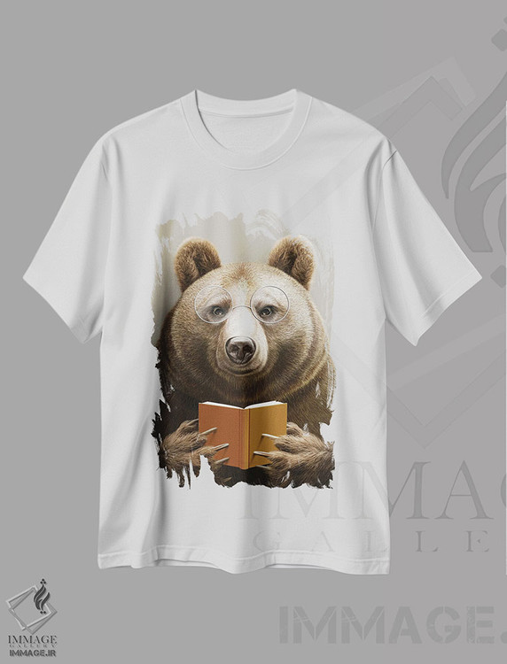 تیشرت طرح دار خرس، تزئینی اثر آدام لاولس | immage.ir
